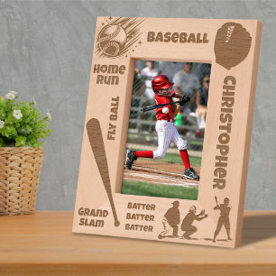 Cadres Gravés Joueur amateur de baseball Nom personnalisé