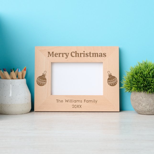 Cadres Gravés Joyeux Noël festif Ornements laser photo (Recto)
