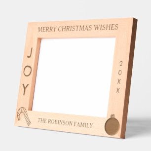 Cadres Gravés Joyeux Noël Joie Nom 10 x 8 Photo