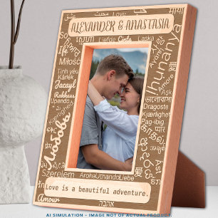 Cadres Gravés Laser customisé gravé 'LOVE' en 50 langues