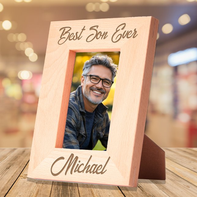 Cadres Gravés Le meilleur fils jamais personnalisé (Créateur téléchargé)