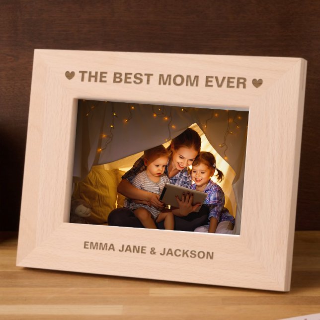 Cadres Gravés Les meilleurs coeurs et noms de maman (Créateur téléchargé)