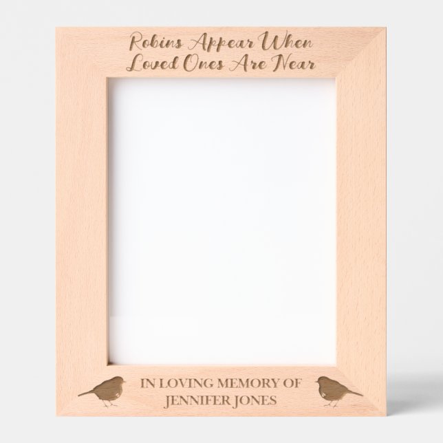 Cadres Gravés Les Robins Apparaissent Quand Ceux Qui Sont Aimés  (Recto)