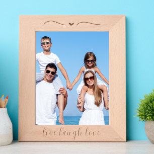 Cadres Gravés Live Laugh Love Wood Photo