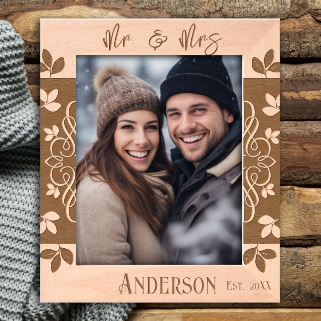 Cadres Gravés M. et Mme Mariage Floral Border (Créateur téléchargé)