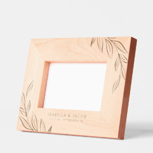 Cadres Gravés Mariage botanique tout simplement élégant