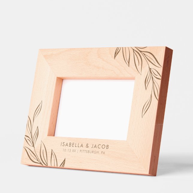 Cadres Gravés Mariage botanique tout simplement élégant (Gauche)