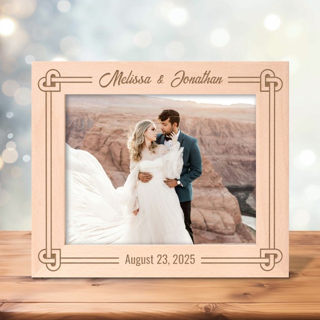 Cadres Gravés Mariage en forme de noeud carrossable 10x8 (Créateur téléchargé)