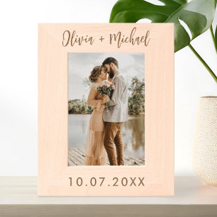 Cadres Gravés Mariage personnalisé avec nom et date