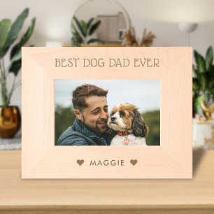 Cadres Gravés Meilleur Chien Papa / Maman Ever, Nom De L'Animal