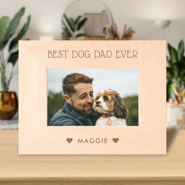 Cadres Gravés Meilleur Chien Papa / Maman Ever, Nom De L'Animal  (Créateur téléchargé)