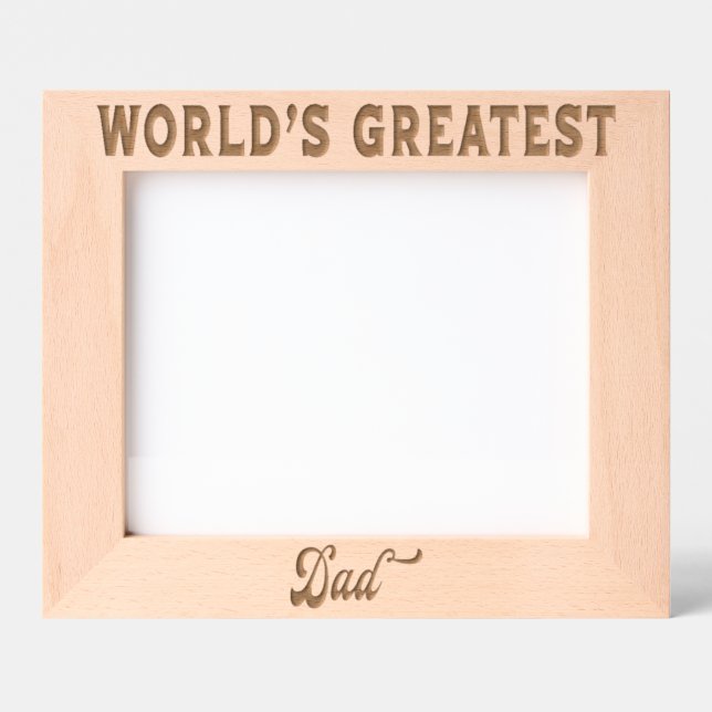 Cadres Gravés Meilleur Papa du Monde (Recto)