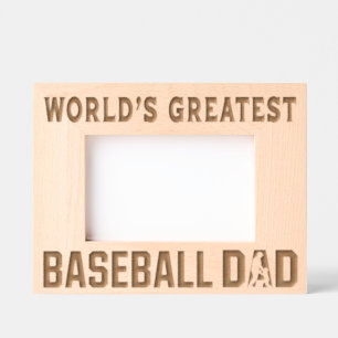 Cadres Gravés Meilleur Père de Baseball au Monde