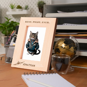 Cadres Gravés Meilleur pilote jamais et avion, Simple Personnali