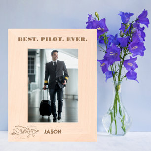 Cadres Gravés Meilleur pilote jamais et nuages d'avion, vol pers