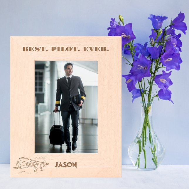 Cadres Gravés Meilleur pilote jamais et nuages d'avion, vol pers (Créateur téléchargé)