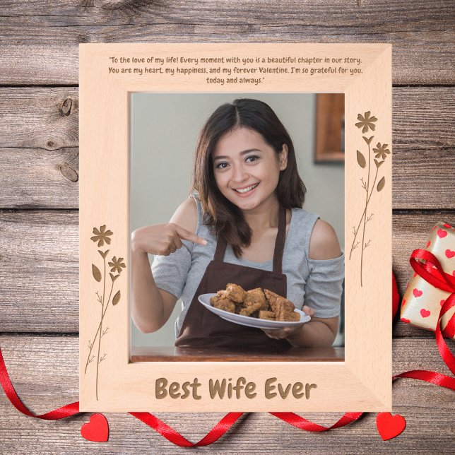 Cadres Gravés Meilleure femme jamais amour Message Valentines Ca (Créateur téléchargé)