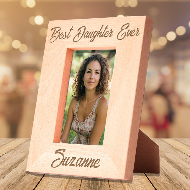 Cadres Gravés Meilleure fille jamais personnalisée (Créateur téléchargé)