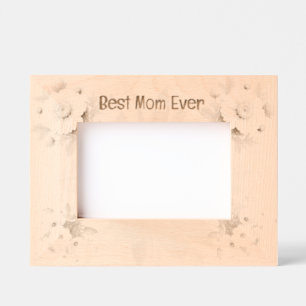 Cadres Gravés Meilleure maman jamais Frontières florales