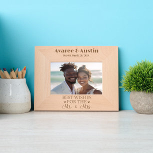 Cadres Gravés Meilleurs voeux pour M. et Mme la Mariage