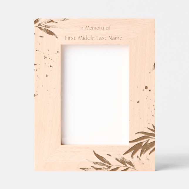 Cadres Gravés Mémoire Photo Roses Jaunes Fleurs de Jardin (Recto)