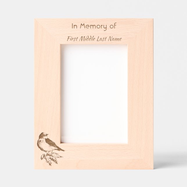 Cadres Gravés Memorial Keepsake Bluebird Garden Bird  (Recto)