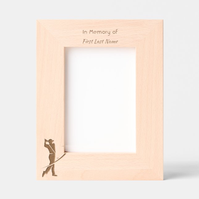 Cadres Gravés Memorial Keepsaké Golfing Golf (Recto)