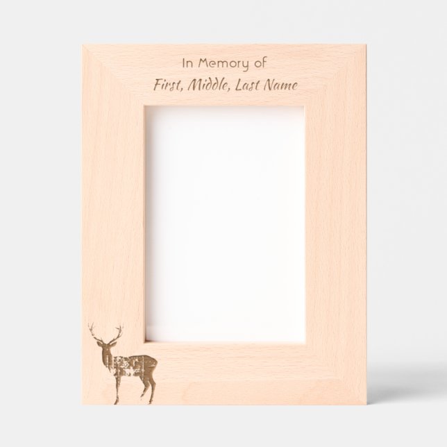 Cadres Gravés Memorial Keepsake Hunter Stag Deer (Recto)