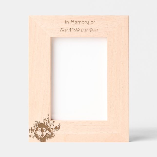 Cadres Gravés Memorial Keepsake Wolf Wolves Animal art (Recto)