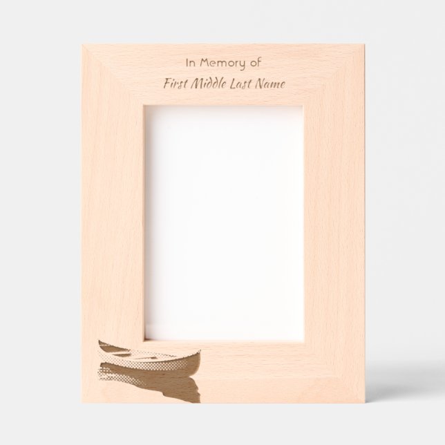 Cadres Gravés Memorial Wilderness Lake Canoe (Recto)