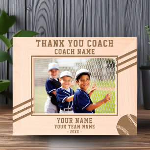 Cadres Gravés Merci Entraîneur Joueur de baseball Nom Équipe Spo