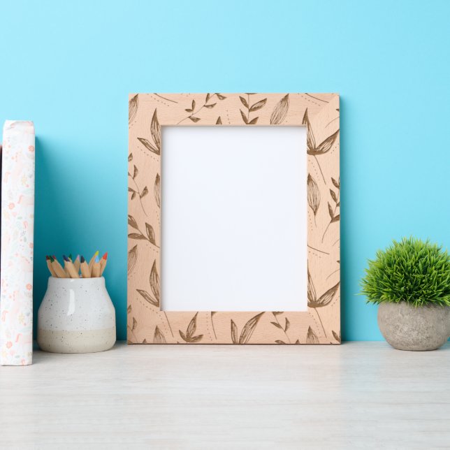 Cadres Gravés Modèle floral vintage gravé (Recto)