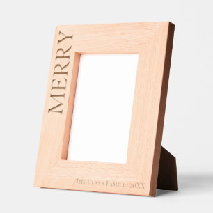 Cadres Gravés Moderne Minimaliste Joyeux, Noël Laser