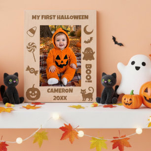 Cadres Gravés Mon Premier Halloween Personnalisé