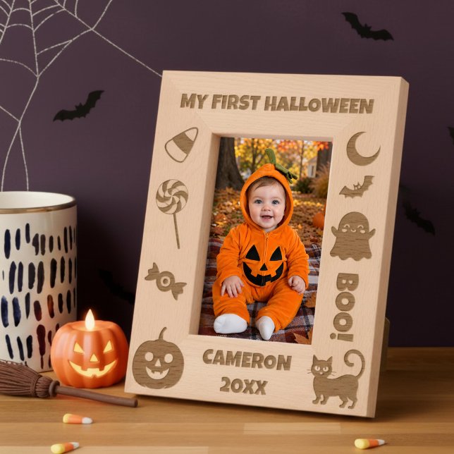Cadres Gravés Mon Premier Halloween Personnalisé  (Créateur téléchargé)