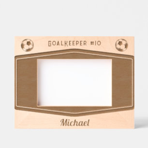 Cadres Gravés Monogramme de football moderne personnalisé