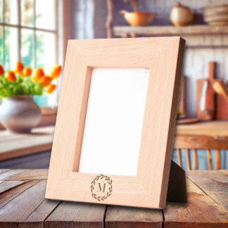 Cadres Gravés Monogramme Gras de couronne minimaliste