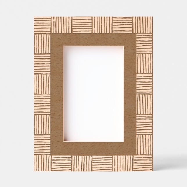 Cadres Gravés Motif de tissage moderne Aucun texte gravé (Recto)