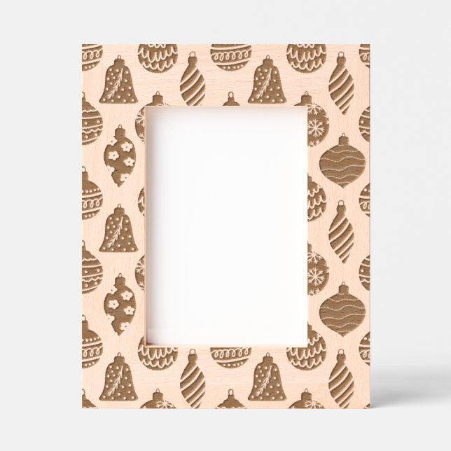 Cadres Gravés Motif des ornements de Noël (Recto)