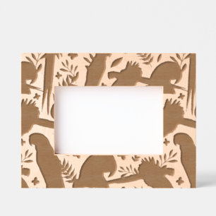 Cadres Gravés Motif d'oiseau perroquet Ara tropical et de feuill