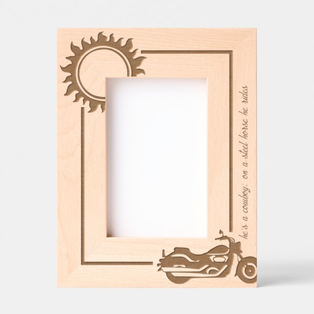 Cadres Gravés Motorcycle Biker Steel Horse 4x6P (Recto)