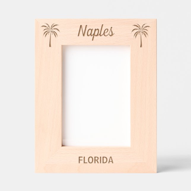 Cadres Gravés Naples Florida Laser Engraved frame (Recto)