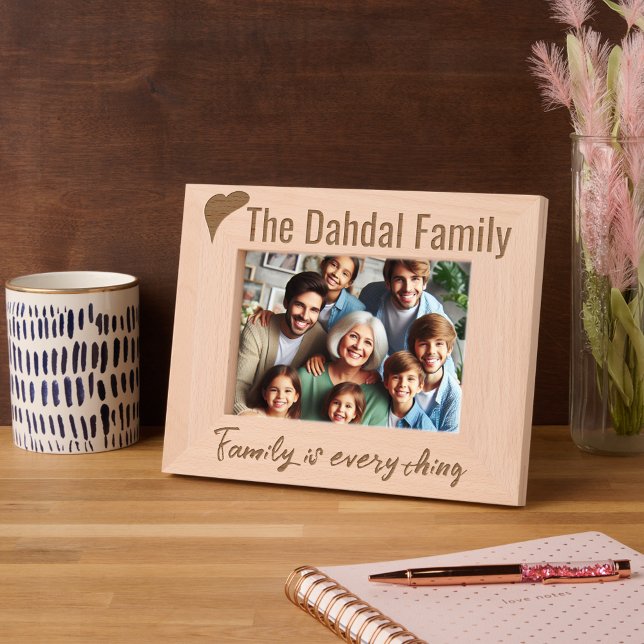 Cadres Gravés Nom de famille personnalisé simple et moderne, coe (Créateur téléchargé)