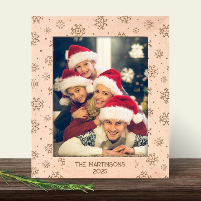 Cadres Gravés Nom de famille Photo Snowflake Holiday Keys (Créateur téléchargé)