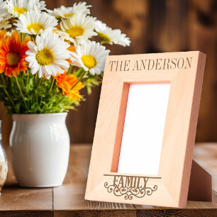 Cadres Gravés Nom personnalisé de famille Personnalisé