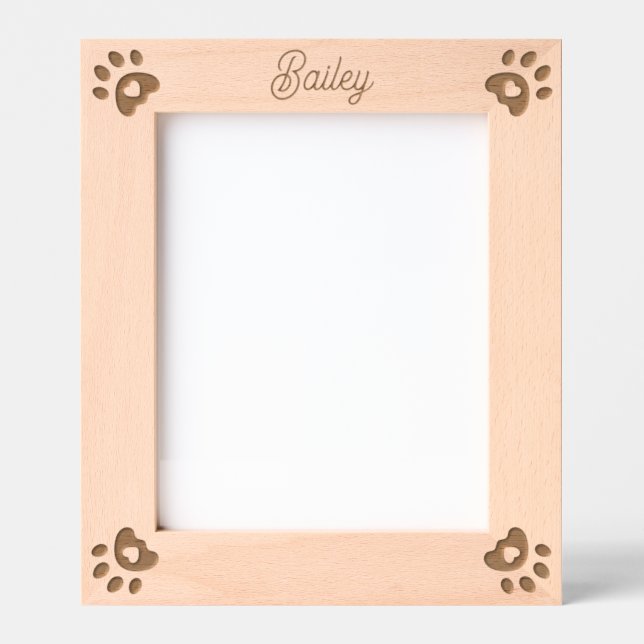 Cadres Gravés Nom personnalisé de l'animal de compagnie Coeurs d (Recto)