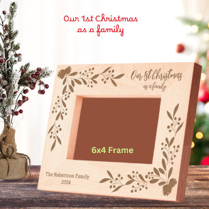 Cadres Gravés Notre 1er Noël en famille personnalisée