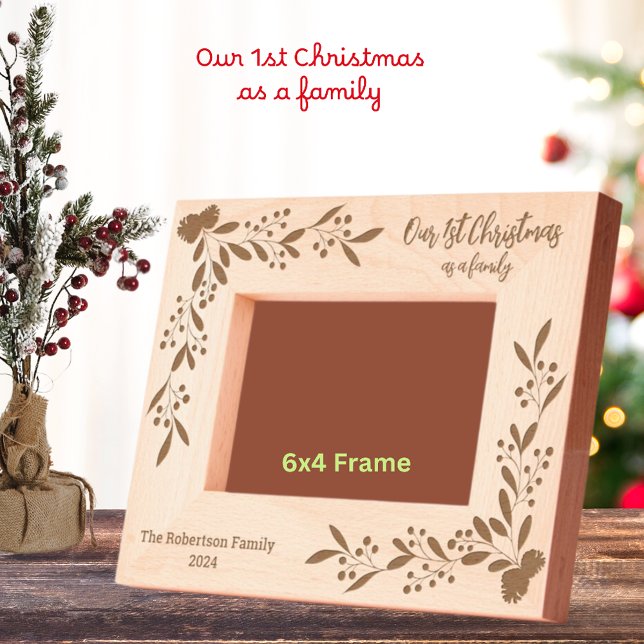 Cadres Gravés Notre 1er Noël en famille personnalisée (Créateur téléchargé)