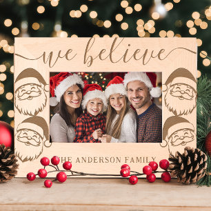 Cadres Gravés Nous croyons décoration de Noël au nom de famille