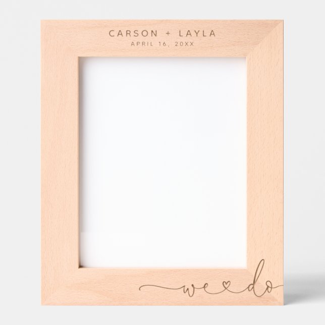 Cadres Gravés Nous faisons Mariage personnalisé (Recto)